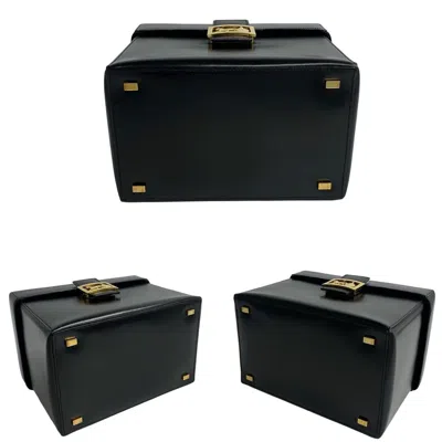 Pre-owned Celine Black Leather Handbag Vanity Bag ()