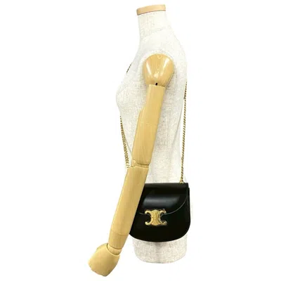 Pre-owned Celine Black Leather Pochette Shoulder Bag ()