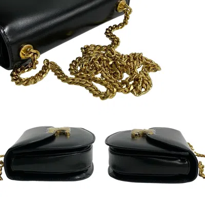 Pre-owned Celine Black Leather Pochette Shoulder Bag ()