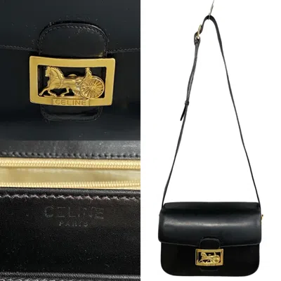 Pre-owned Celine Black Leather Pochette Shoulder Bag ()