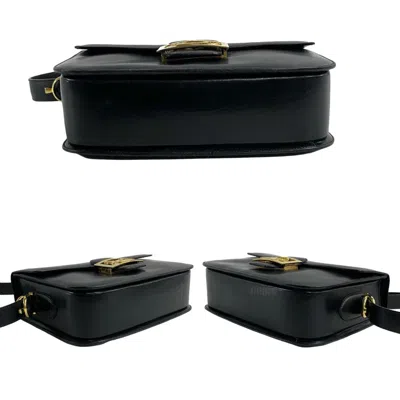 Pre-owned Celine Black Leather Pochette Shoulder Bag ()