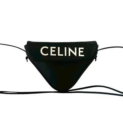 Pre-owned Celine Black Leather Pochette Shoulder Bag ()