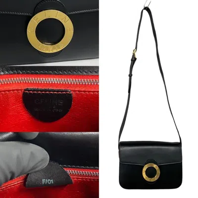 Pre-owned Celine Black Leather Pochette Shoulder Bag ()