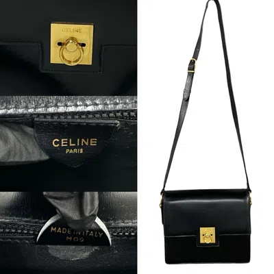 Pre-owned Celine Black Leather Pochette Shoulder Bag ()