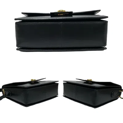 Pre-owned Celine Black Leather Pochette Shoulder Bag ()