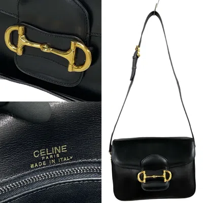 Pre-owned Celine Black Leather Pochette Shoulder Bag ()
