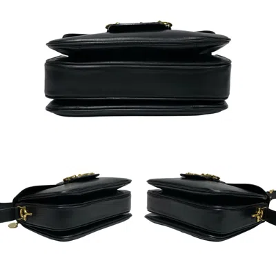 Pre-owned Celine Black Leather Pochette Shoulder Bag ()