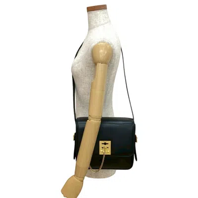 Pre-owned Celine Black Leather Pochette Shoulder Bag ()
