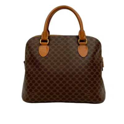 Pre-owned Celine Brown Leather Pvc Boston Bag Handbag ()