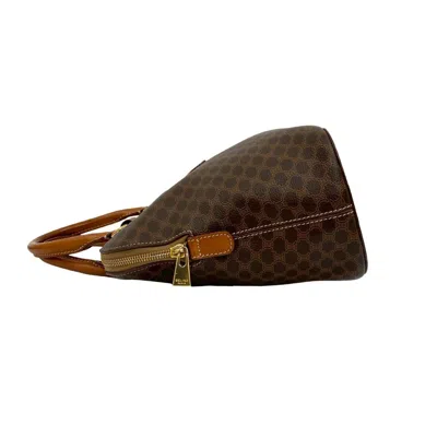 Pre-owned Celine Brown Leather Pvc Boston Bag Handbag ()