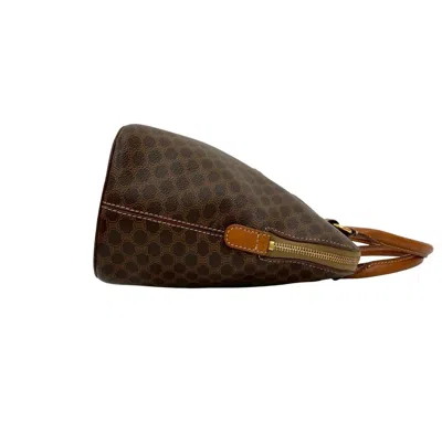Pre-owned Celine Brown Leather Pvc Boston Bag Handbag ()