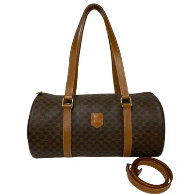 Pre-owned Celine Brown Leather Pvc Handbag Shoulder Bag ()