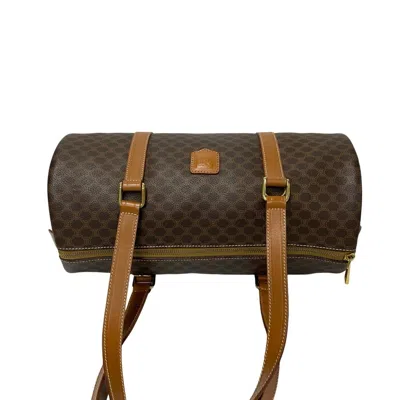 Pre-owned Celine Brown Leather Pvc Handbag Shoulder Bag ()