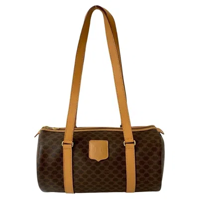 Pre-owned Celine Brown Leather Pvc Handbag Shoulder Bag ()