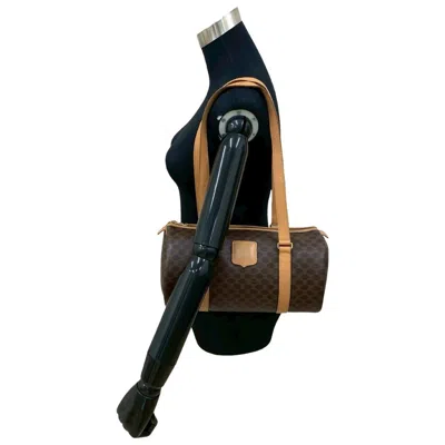 Pre-owned Celine Brown Leather Pvc Handbag Shoulder Bag ()