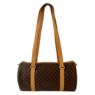 Pre-owned Celine Brown Leather Pvc Handbag Shoulder Bag ()