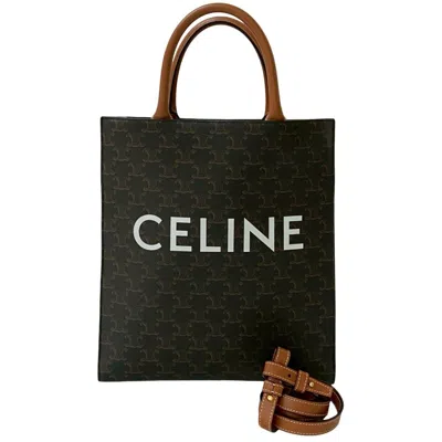 Pre-owned Celine Brown Leather Pvc Handbag Shoulder Bag Tote Bag ()