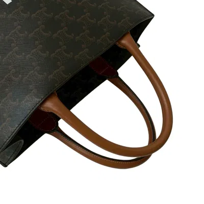 Pre-owned Celine Brown Leather Pvc Handbag Shoulder Bag Tote Bag ()