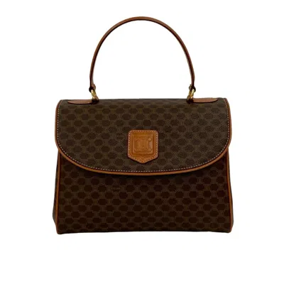 Pre-owned Celine Brown Leather Pvc Handbag Tote Bag ()