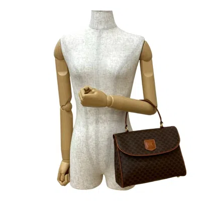 Pre-owned Celine Brown Leather Pvc Handbag Tote Bag ()