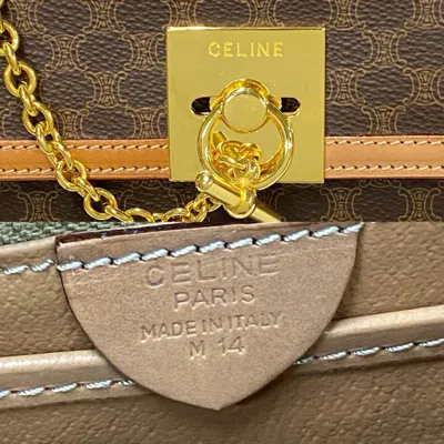 Pre-owned Celine Brown Leather Pvc Handbag Tote Bag ()