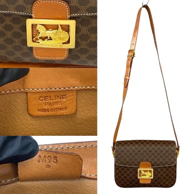 Pre-owned Celine Brown Leather Pvc Pochette Shoulder Bag ()