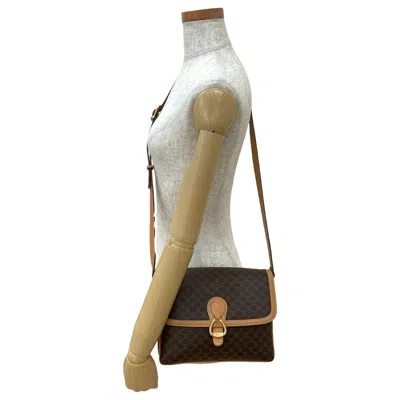 Pre-owned Celine Brown Leather Pvc Pochette Shoulder Bag ()