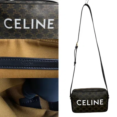 Pre-owned Celine Brown Leather Pvc Pochette Shoulder Bag ()
