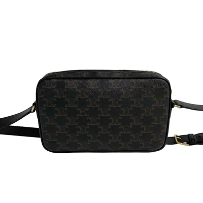 Pre-owned Celine Brown Leather Pvc Pochette Shoulder Bag ()