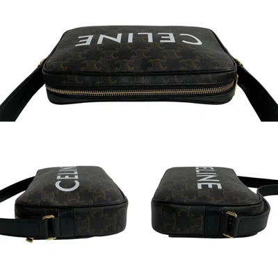 Pre-owned Celine Brown Leather Pvc Pochette Shoulder Bag ()