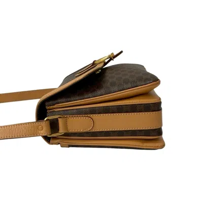 Pre-owned Celine Brown Leather Pvc Pochette Shoulder Bag ()