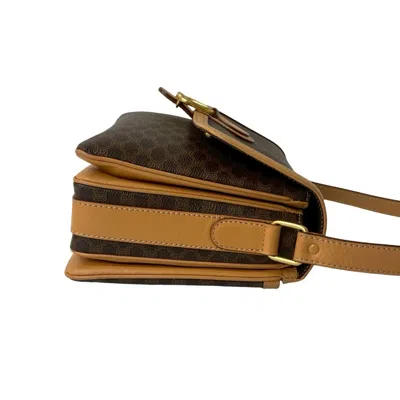 Pre-owned Celine Brown Leather Pvc Pochette Shoulder Bag ()
