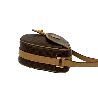 Pre-owned Celine Brown Leather Pvc Pochette Shoulder Bag ()