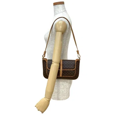 Pre-owned Celine Brown Leather Pvc Shoulder Bag ()