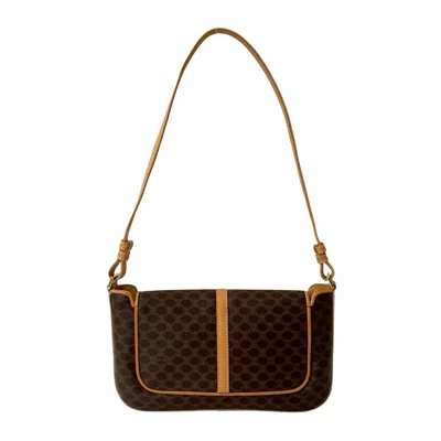 Pre-owned Celine Brown Leather Pvc Shoulder Bag ()