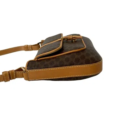 Pre-owned Celine Brown Leather Pvc Shoulder Bag ()