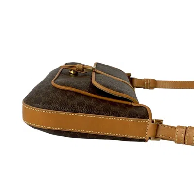 Pre-owned Celine Brown Leather Pvc Shoulder Bag ()