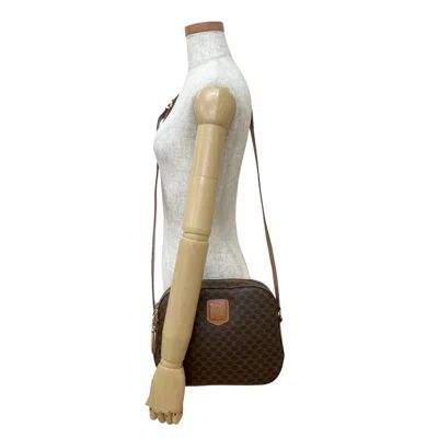 Pre-owned Celine Brown Leather Pvc Pochette Shoulder Bag ()
