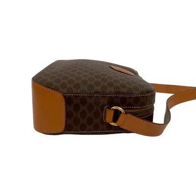 Pre-owned Celine Brown Leather Pvc Pochette Shoulder Bag ()