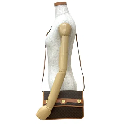 Pre-owned Celine Brown Leather Pvc Shoulder Bag ()