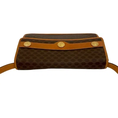 Pre-owned Celine Brown Leather Pvc Shoulder Bag ()