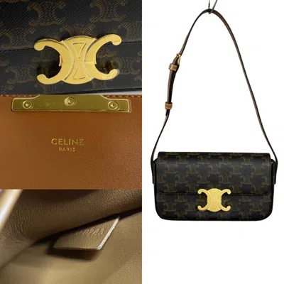 Pre-owned Celine Brown Leather Pvc Shoulder Bag ()