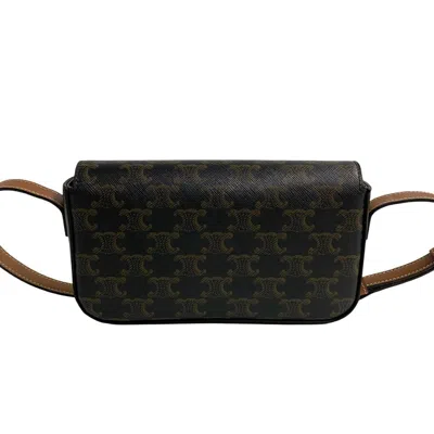 Pre-owned Celine Brown Leather Pvc Shoulder Bag ()