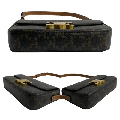 Pre-owned Celine Brown Leather Pvc Shoulder Bag ()