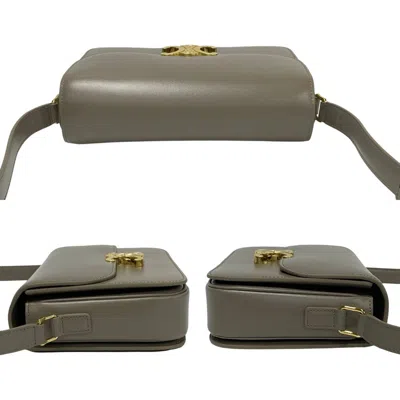 Pre-owned Celine Gray Grayish Leather Shoulder Bag ()
