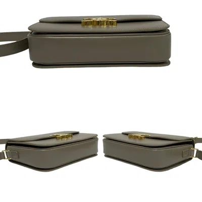 Pre-owned Celine Gray Grayish Leather Shoulder Bag ()