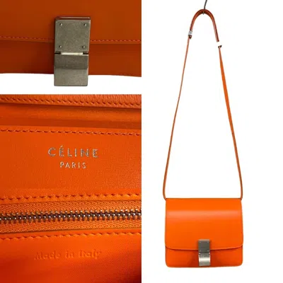 Pre-owned Celine Orange Leather Pochette Shoulder Bag ()