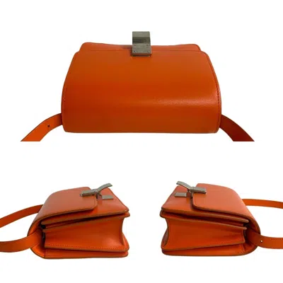 Pre-owned Celine Orange Leather Pochette Shoulder Bag ()