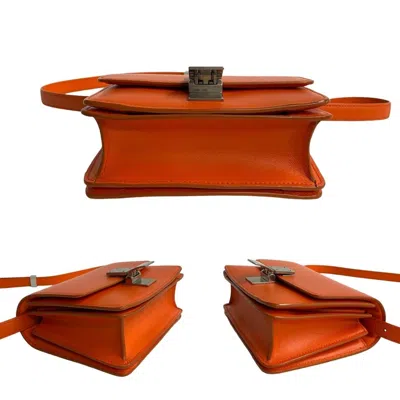 Pre-owned Celine Orange Leather Pochette Shoulder Bag ()
