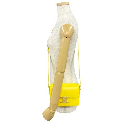 Pre-owned Celine Yellow Leather Pochette Shoulder Bag ()